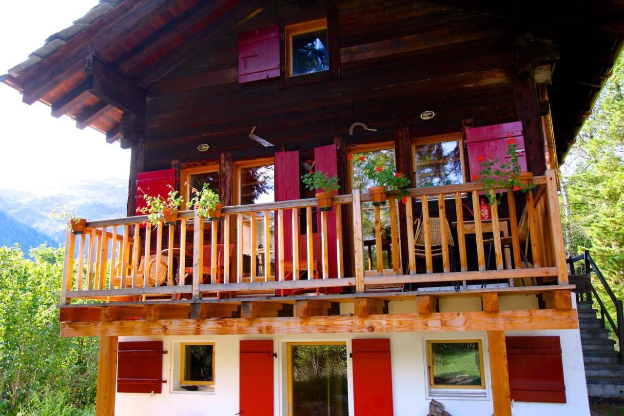 Appartement Idyllic chalet in Evolène, with view on the Dent Blanche&the mountains Extérieur photo